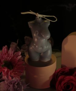 Bougie octobre rose avec courbes